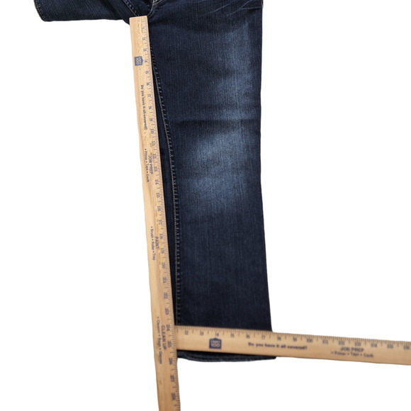 Silver Ankle Cropped Jeans‎ 29 Women Santorini Dark Blue Faded Embroidered - Picture 4 of 11